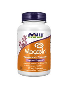Suplemento de Magnesio NOW Foods Magtein 90 Cápsulas Veganas