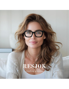 Gafas de lectura Resjok Oprah para mujeres - Paquete de 3 con bloqueo luz azul 2