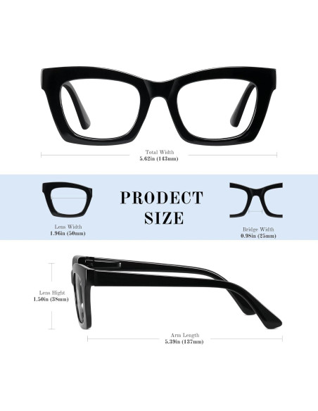 Gafas de lectura Resjok Oprah para mujeres - Paquete de 3 con bloqueo luz azul