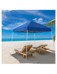Toldo Plegable ATOVER 2.44x2.44m Azul Impermeable UV