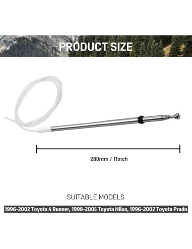 Mástil de Antena Modigt 86337-35111 para Toyota 4Runner, Hilux, Prado