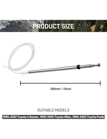 Mástil de Antena Modigt 86337-35111 para Toyota 4Runner, Hilux, Prado