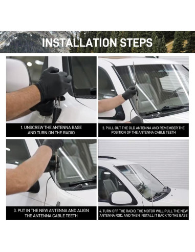 Mástil de Antena Modigt 86337-35111 para Toyota 4Runner, Hilux, Prado