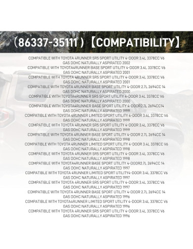 Mástil de Antena Modigt 86337-35111 para Toyota 4Runner, Hilux, Prado