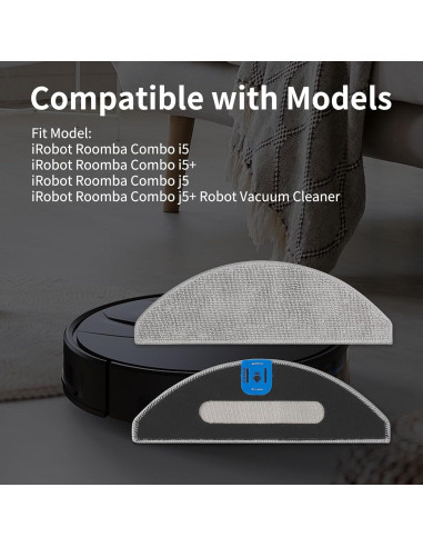 8 Almohadillas de Reemplazo Motroce para iRobot Roomba i5/j5