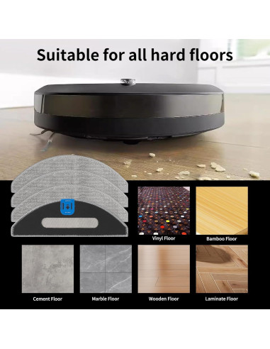 8 Almohadillas de Reemplazo Motroce para iRobot Roomba i5/j5