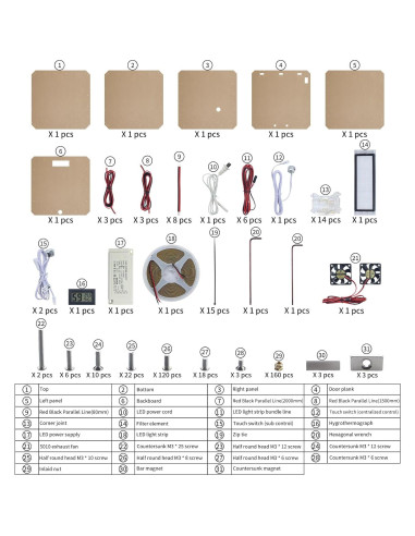 Caja Cubierta para Impresora 3D A1 Imdinnogo 603x606mm