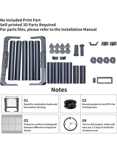 Caja Cubierta para Impresora 3D A1 Imdinnogo 603x606mm