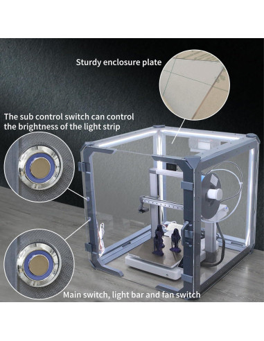 Caja Cubierta para Impresora 3D A1 Imdinnogo 603x606mm