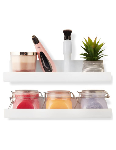 Estantes Flotantes de Acrílico Transparente Dasher - 2 Unidades 38.1x10.2cm