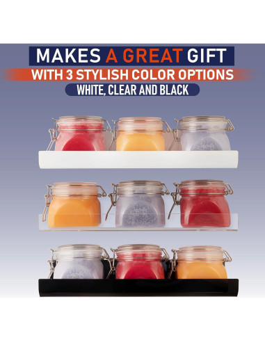 Estantes Flotantes de Acrílico Transparente Dasher - 2 Unidades 38.1x10.2cm