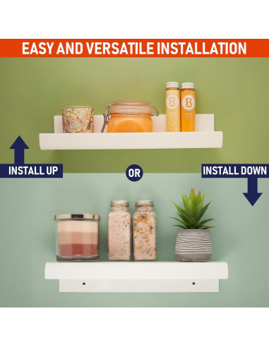 Estantes Flotantes de Acrílico Transparente Dasher - 2 Unidades 38.1x10.2cm