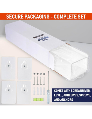 Estantes Flotantes de Acrílico Transparente Dasher - 2 Unidades 38.1x10.2cm