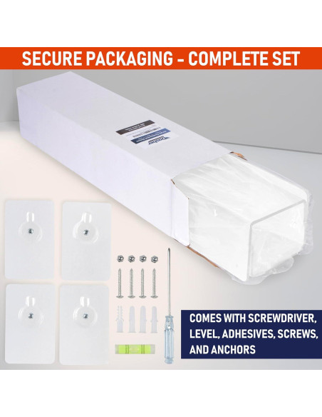 Estantes Flotantes de Acrílico Transparente Dasher - 2 Unidades 38.1x10.2cm