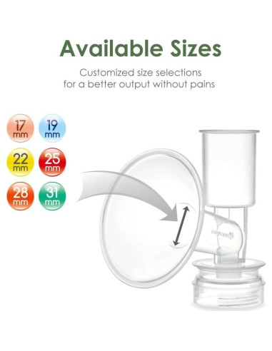 Flange de pecho Maymom 22mm para extractores Ameda - 1 pieza
