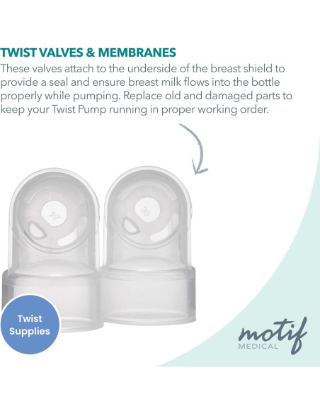 Repuestos de Válvula y Membrana Motif Medical para Extractor de Leche
