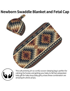 Manta de Envoltura para Bebés Jarverce Azteca 53x29 cm 2