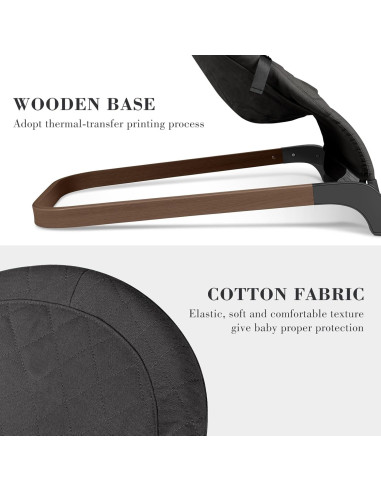 Columpio para Bebés ANGELBLISS Portátil Algodón Antracita