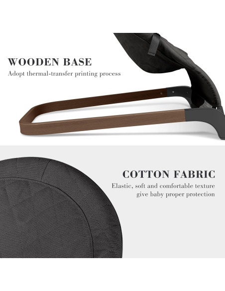 Columpio para Bebés ANGELBLISS Portátil Algodón Antracita