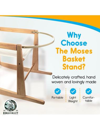 Soporte de Cesta de Moisés Mainefield Pacific - Madera Natural