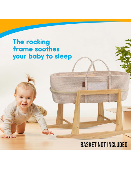 Soporte de Cesta de Moisés Mainefield Pacific - Madera Natural