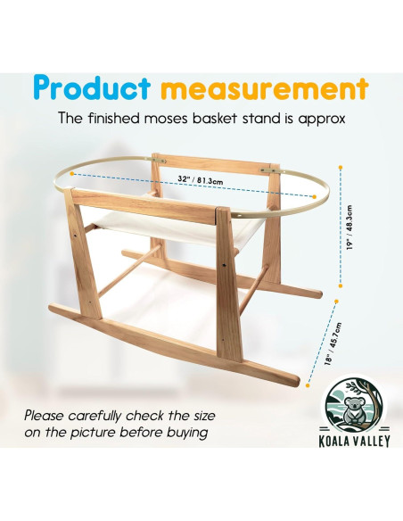 Soporte de Cesta de Moisés Mainefield Pacific - Madera Natural