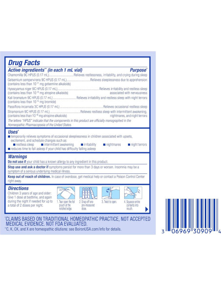 Boiron SleepCalm Niños 15 Dosis Líquidas Homeopáticas