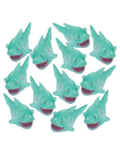 Set de 12 Juguetes de Chorro Mini Tiburón Fun Express - 6.99 cm
