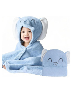 Toalla con Capucha para Bebé ICKEYOU Azul 68.6x139.7cm