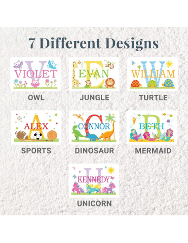 Escalera Personalizada para Niños Vamos a Hacer Recuerdos - Dinosaurio - Madera Blanca - 35.56x23.50x22.23 cm