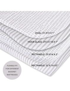 Sábanas de Cuna Impermeables Ely's & Co. 100% Algodón - Paquete de 2 2