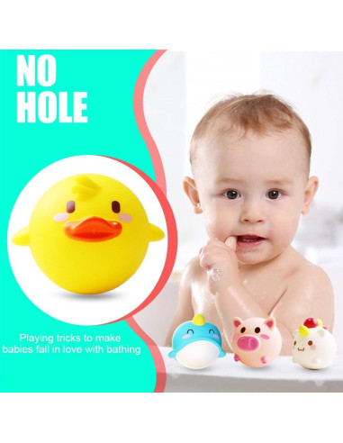 Juguetes de baño ANUOEXGO para bebés 6PCS sin agujero