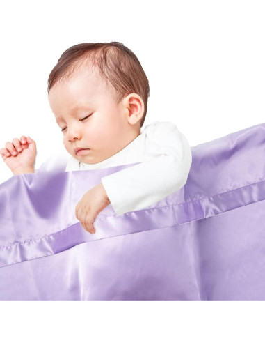 Manta de Satén Puro Lavanda 122x91cm Abrazos del Cielo