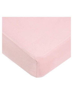 Sábana Ajustable para Cuna American Baby 100% Algodón Rosa 132x71cm