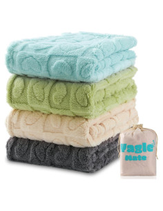 4 Mantas para Bebés Yagle Mate 76x102 cm Suaves y Coloridas