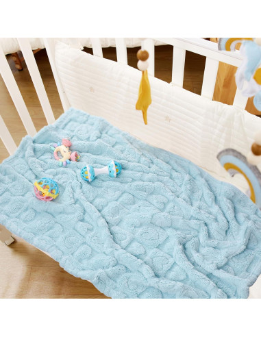 4 Mantas para Bebés Yagle Mate 76x102 cm Suaves y Coloridas