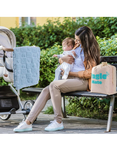 4 Mantas para Bebés Yagle Mate 76x102 cm Suaves y Coloridas