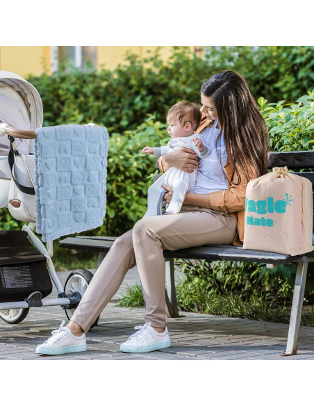 4 Mantas para Bebés Yagle Mate 76x102 cm Suaves y Coloridas