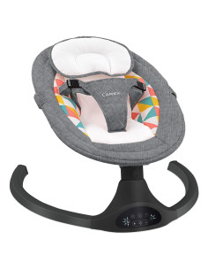 Columpio Eléctrico para Bebés LAREX BB007H-D 5 Velocidades Gris