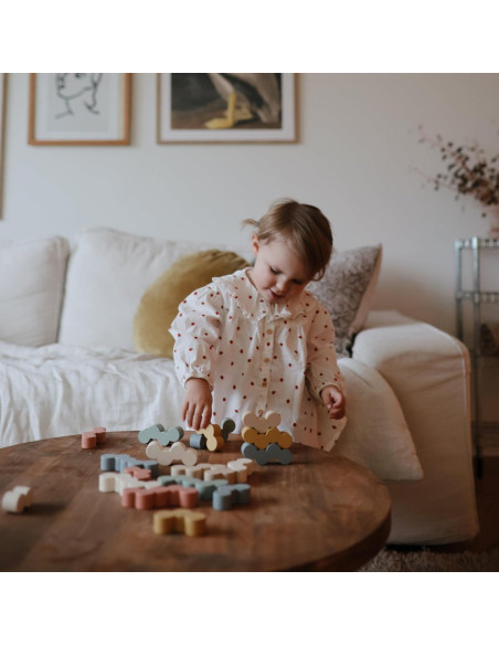 Bloques de Equilibrio de Madera Mushie - 24 Piezas Montessori