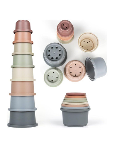 Juguete Tazas Apilables SKYWHALE 8PCS para Bebés 6-12 Meses