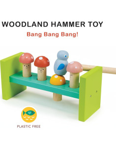 Juguete Martillo del Bosque Mentari - Banco de Golpes 6pc 2