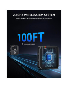 Monitor In-Ear Inalámbrico LEKATO MS-20, 2.4G, 8h Batería 2