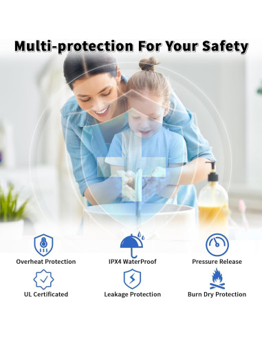 Calentador de Agua Eléctrico Ganggend 9.5L 1500W Bajo Fregadero