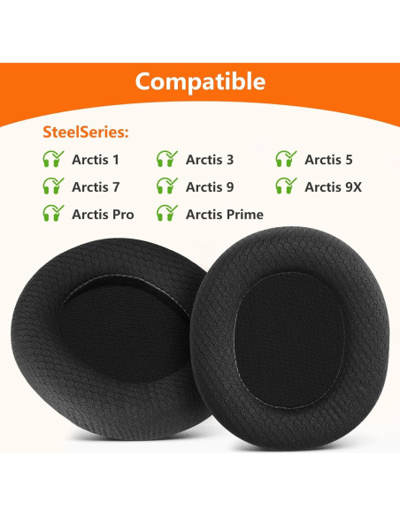 Almohadillas de Reemplazo Toyoso para Auriculares SteelSeries Arctis 1, 3, 5, 7, 9, Pro - Aislamiento de Ruido
