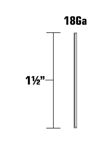 Clavos de Acabado Liso Metabo HPT 3.81 cm 1,000 Piezas