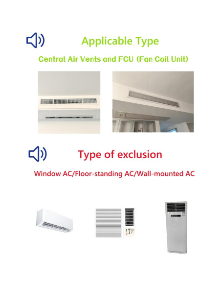 Deflector de Aire Acondicionado QIANDAHOM Ajustable 90-120 cm