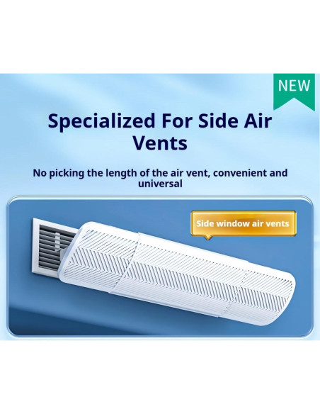 Deflector de Aire Acondicionado QIANDAHOM Ajustable 90-120 cm