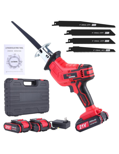 Sierra Recíproca Inalámbrica BDJHMP 21V 2000mAh 3000RPM