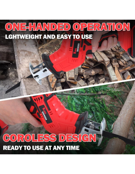 Sierra Recíproca Inalámbrica BDJHMP 21V 2000mAh 3000RPM